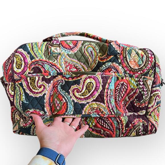 Vera Bradley Quilted Fabric Weekender Bag in Retired Pattern Heirloom Paisley - Picture 6 of 15